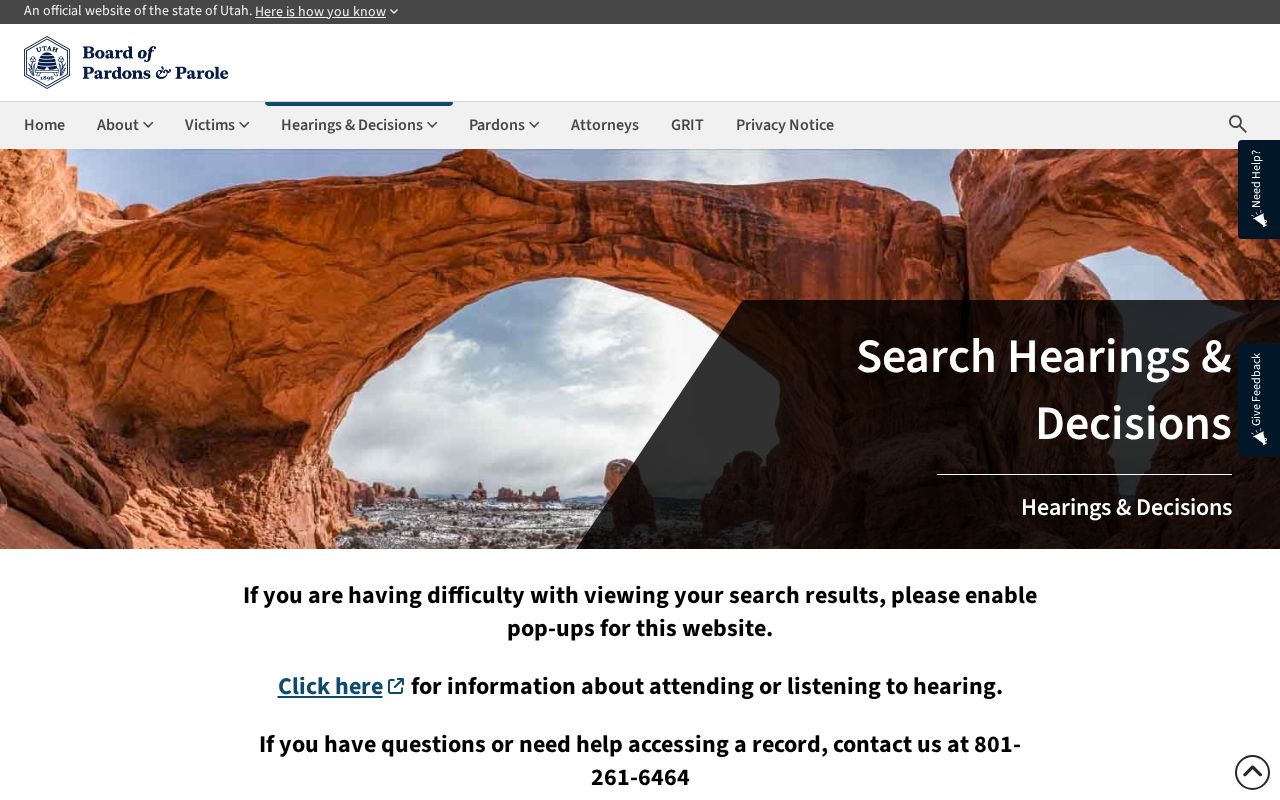 Morgan County parole and probation Board decision search
