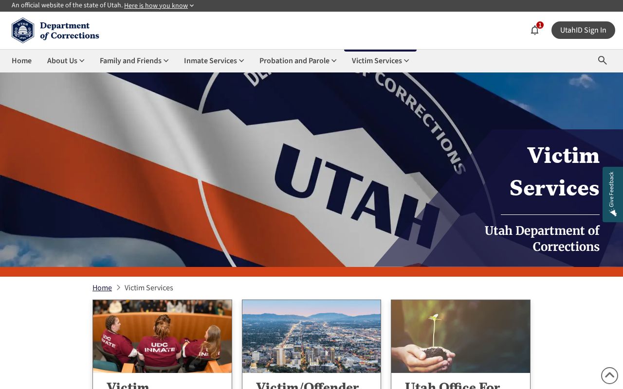 Utah VINE notification and verification information for Morgan County records